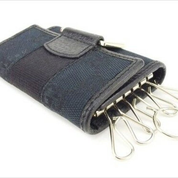 Gucci Key case Key holder GG Black Canvas Leather Woman Authentic Used - Picture 8 of 8